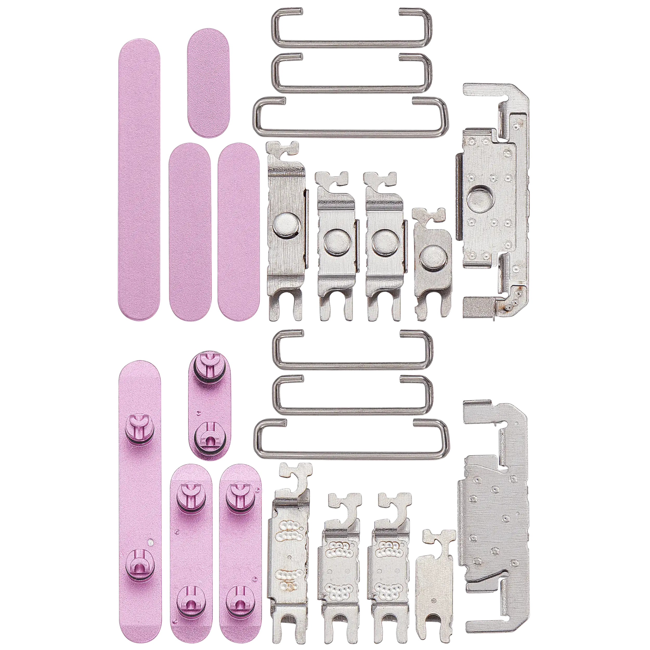 Hard Buttons (Power / Volume / Switch) Compatible For iPhone 16 / 16 Plus (Pink)