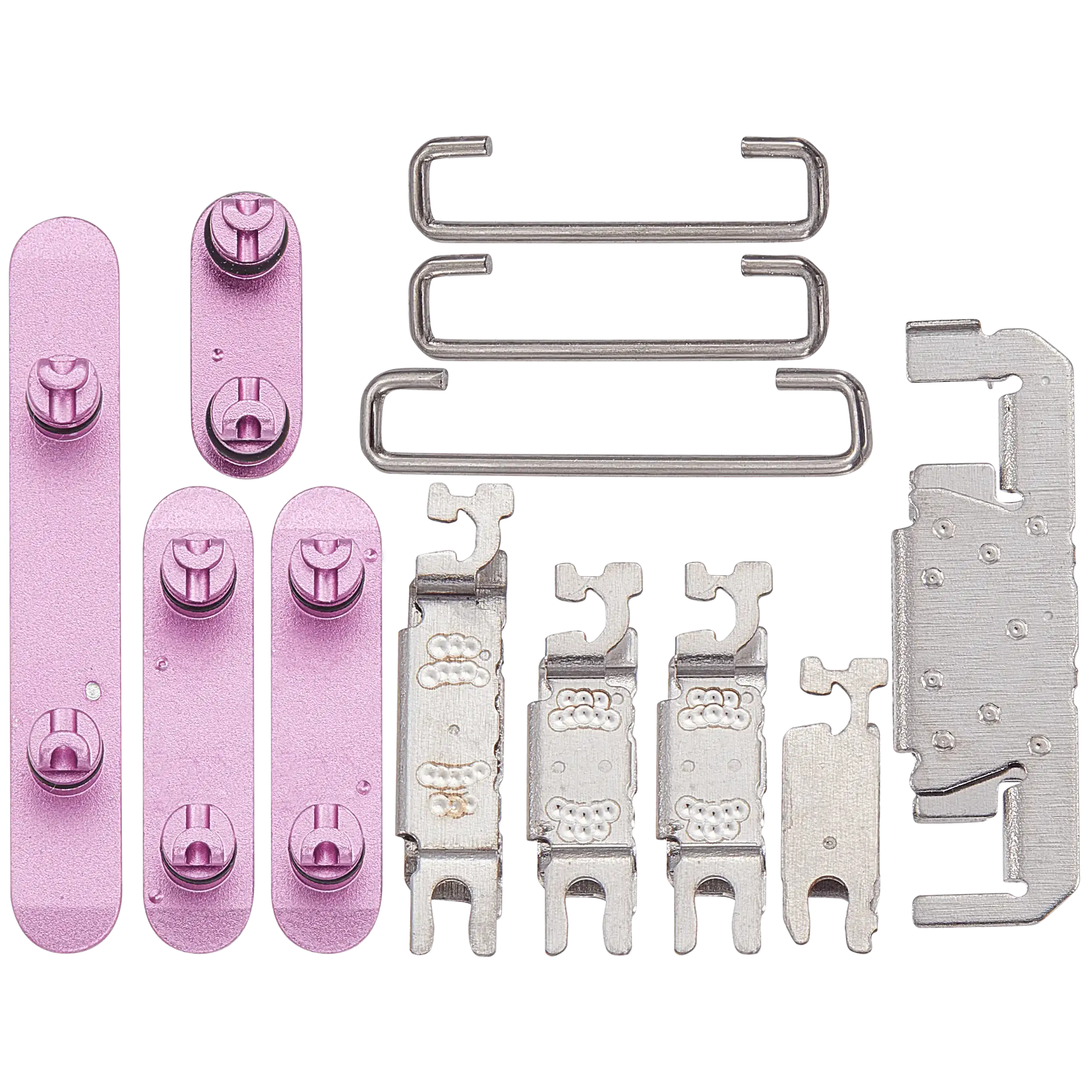 Hard Buttons (Power / Volume / Switch) Compatible For iPhone 16 / 16 Plus (Pink)