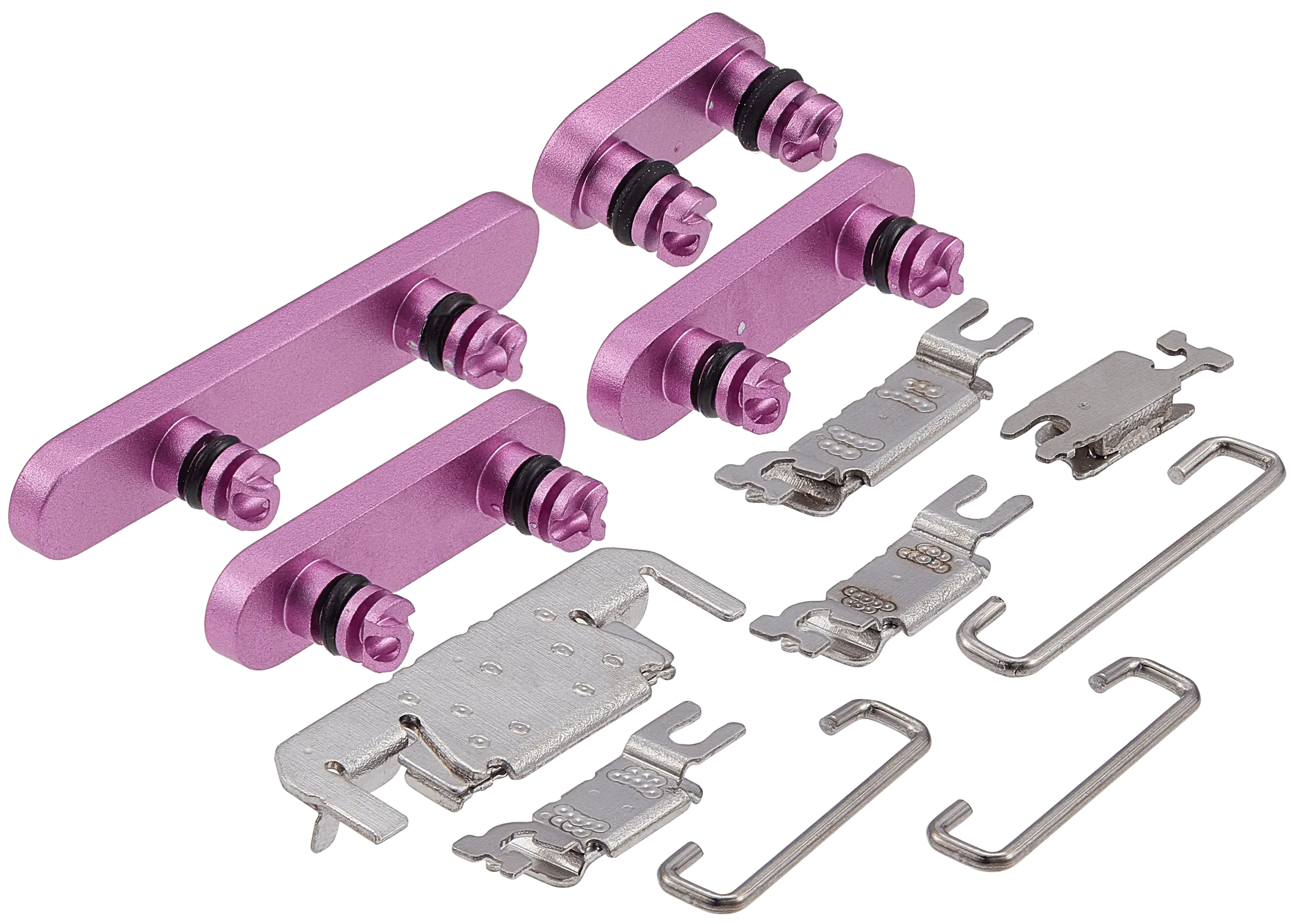 Hard Buttons (Power / Volume / Switch) Compatible For iPhone 16 / 16 Plus (Pink)