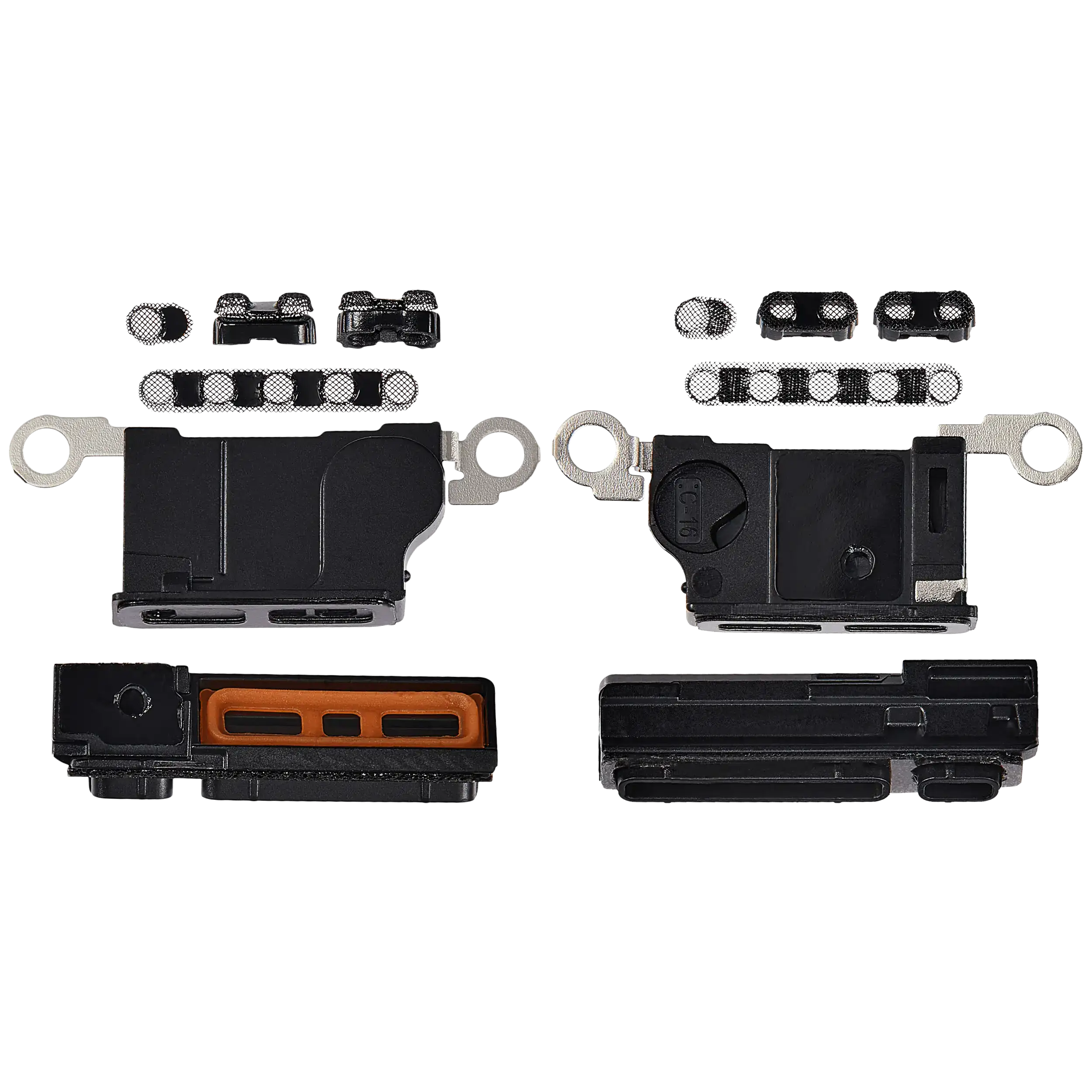 Loudspeaker / Mic Mesh Compatible For iPhone 16 Pro Max (Black Titanium) (10 Pack)