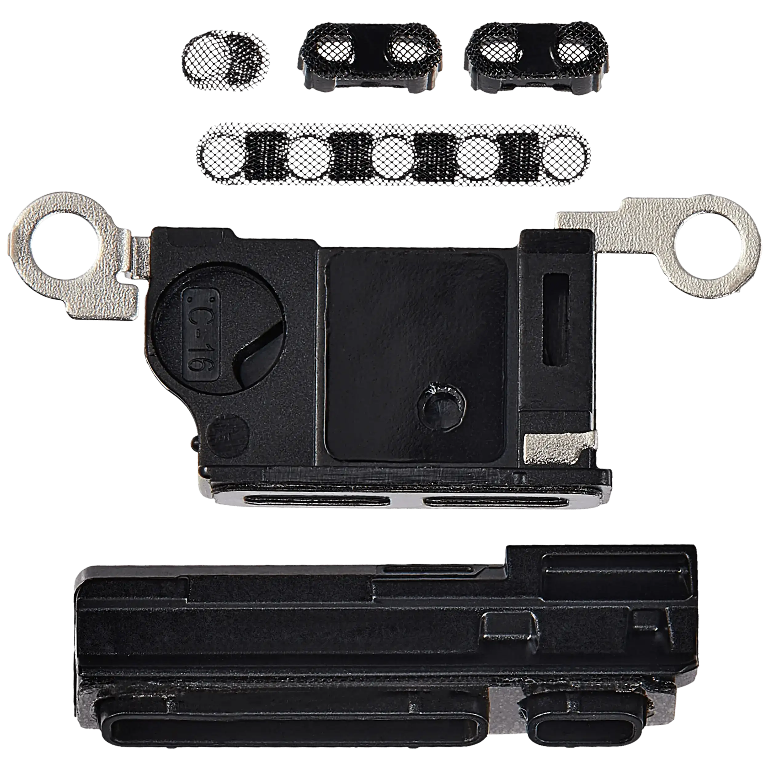 Loudspeaker / Mic Mesh Compatible For iPhone 16 Pro Max (Black Titanium) (10 Pack)