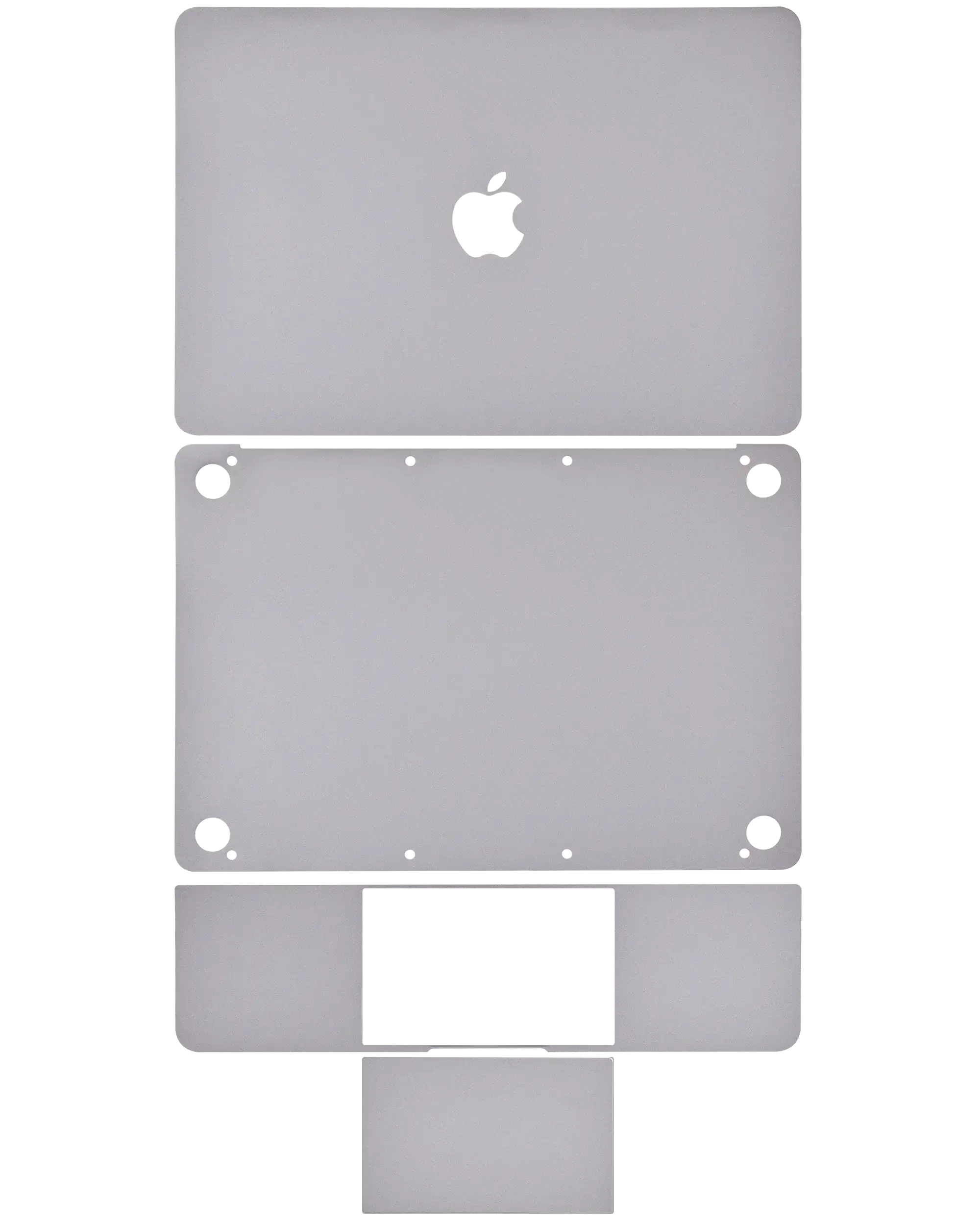 4in1 (Top, Bottom, Keyboard, Trackpad) Skin Compatible For MacBook Retina 12"(A1534 / Early 2015 / Early 2016 / Mid 2017) (Space Gray)