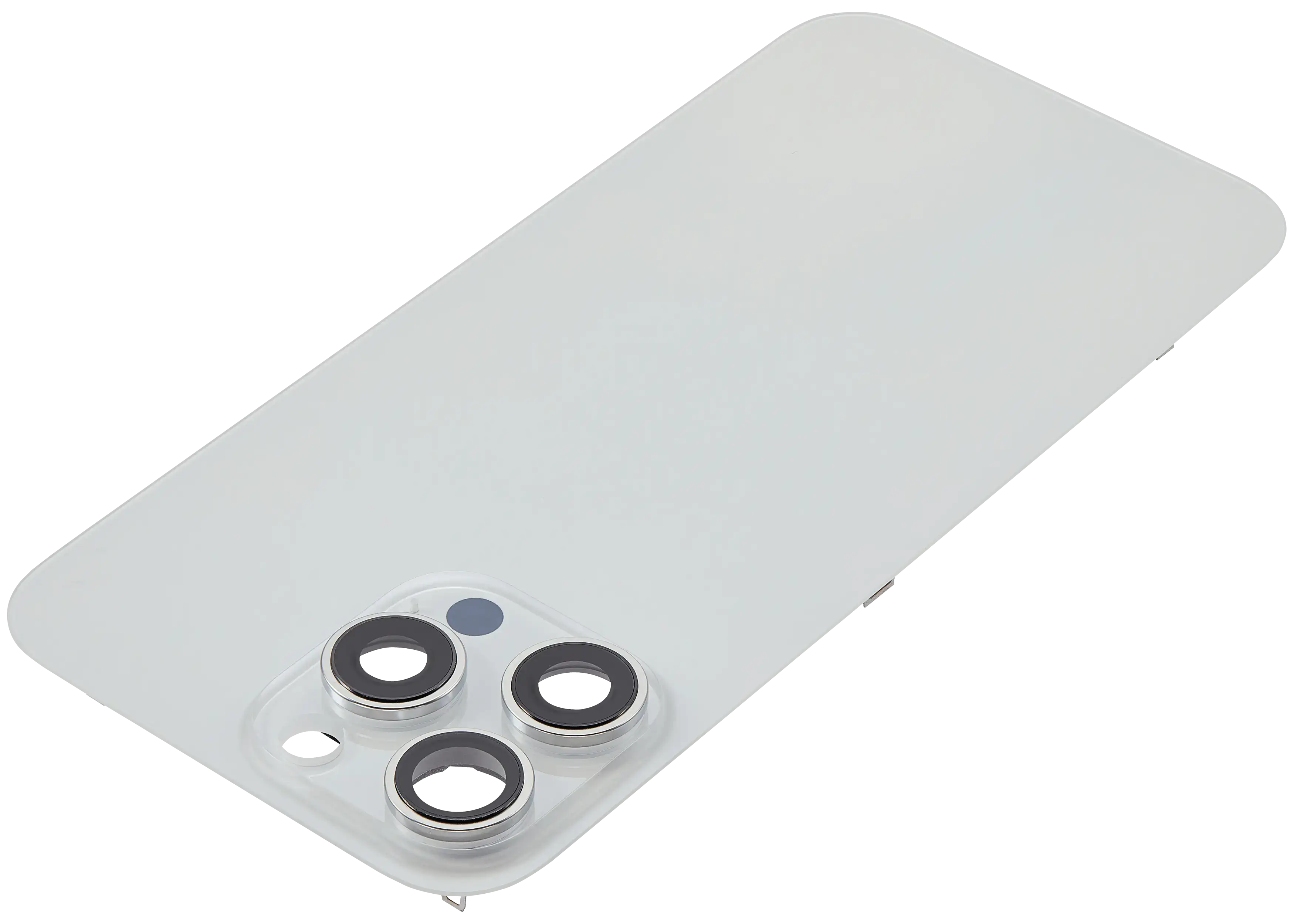 Back Glass With Steel Plate With MagSafe Magnet Pre-Installed Compatible For iPhone 16 Pro Max (No Logo) (White Titanium)