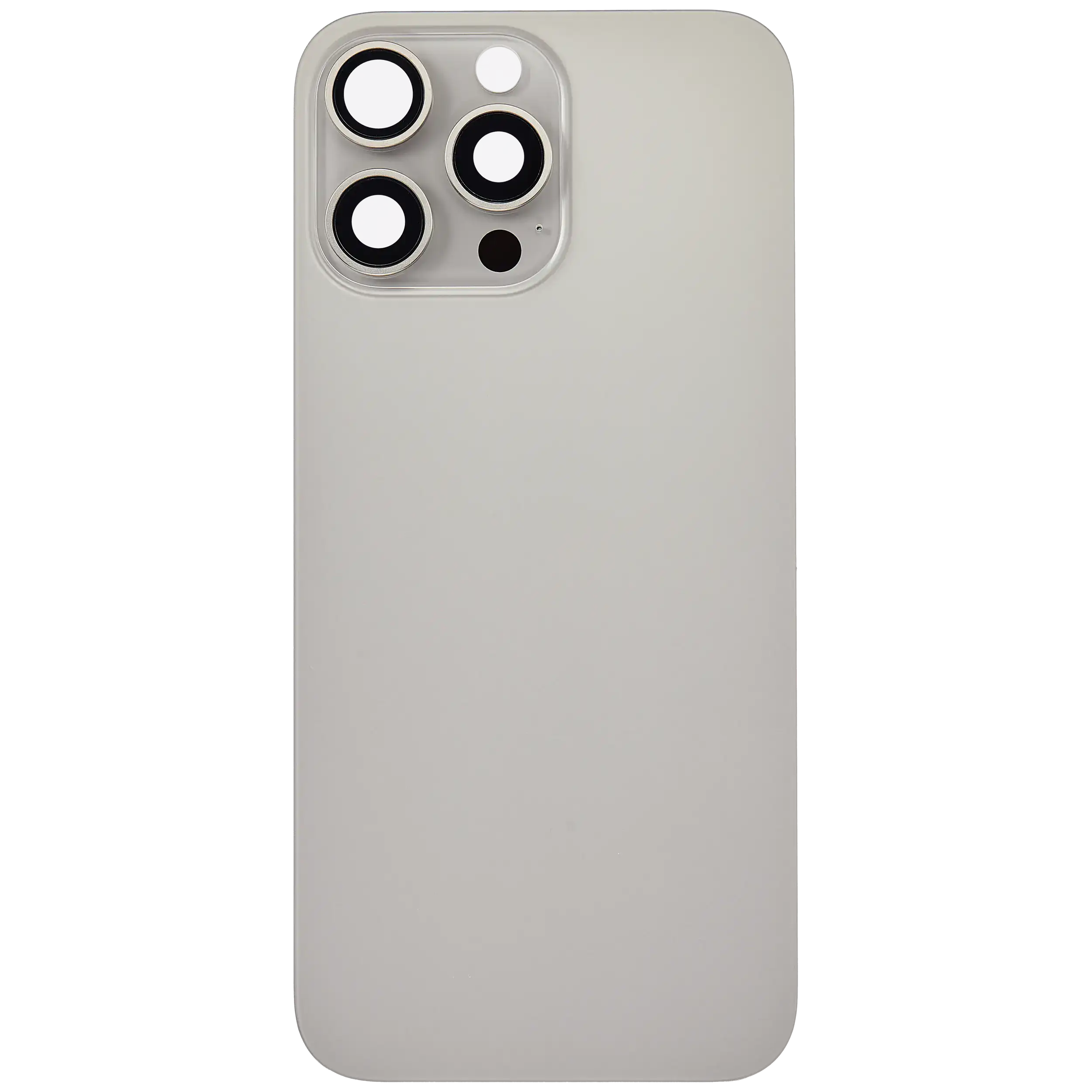 Back Glass With Steel Plate With MagSafe Magnet Pre-Installed Compatible For iPhone 16 Pro Max (No Logo) (Natural Titanium)