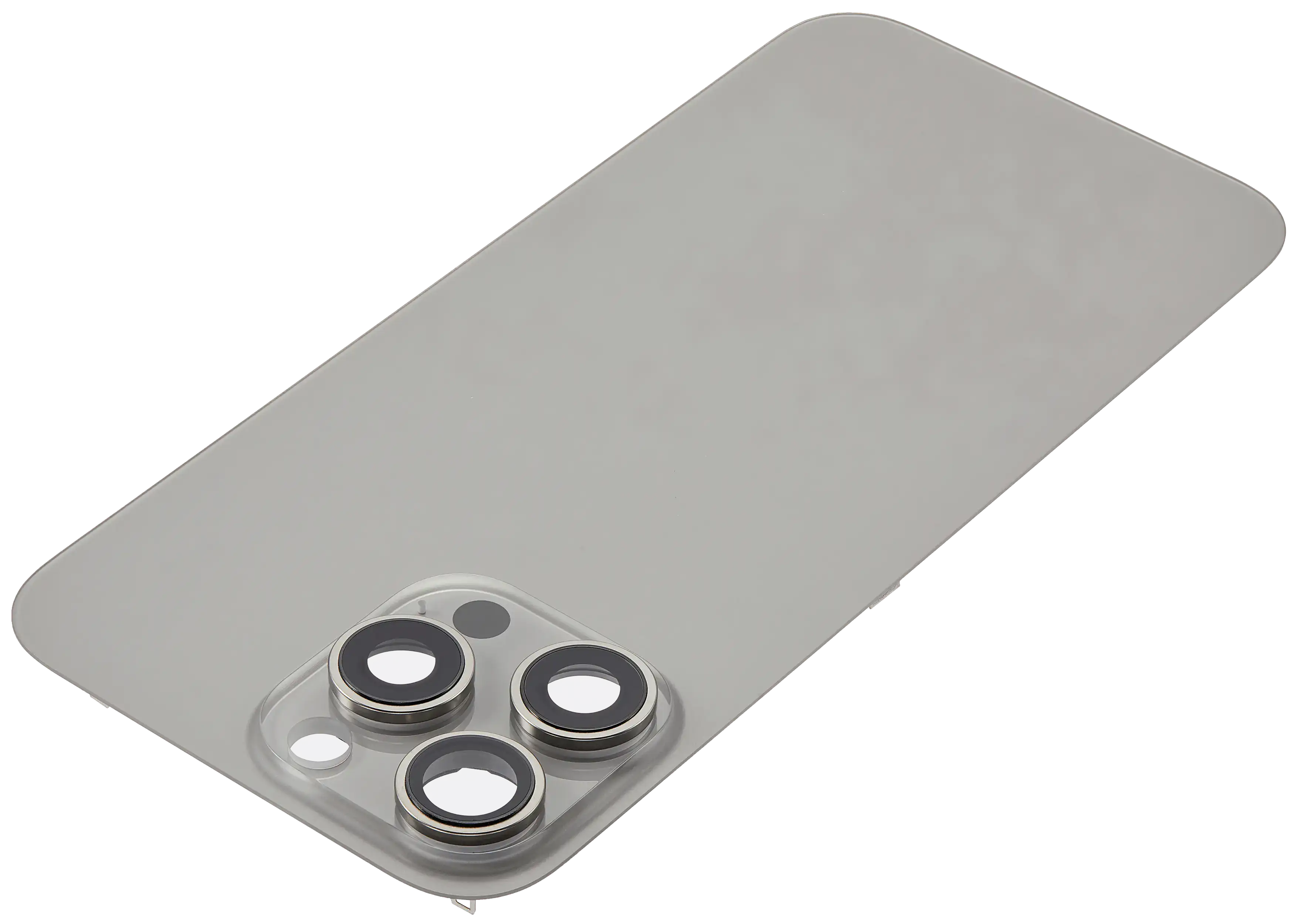 Back Glass With Steel Plate With MagSafe Magnet Pre-Installed Compatible For iPhone 16 Pro Max (No Logo) (Natural Titanium)