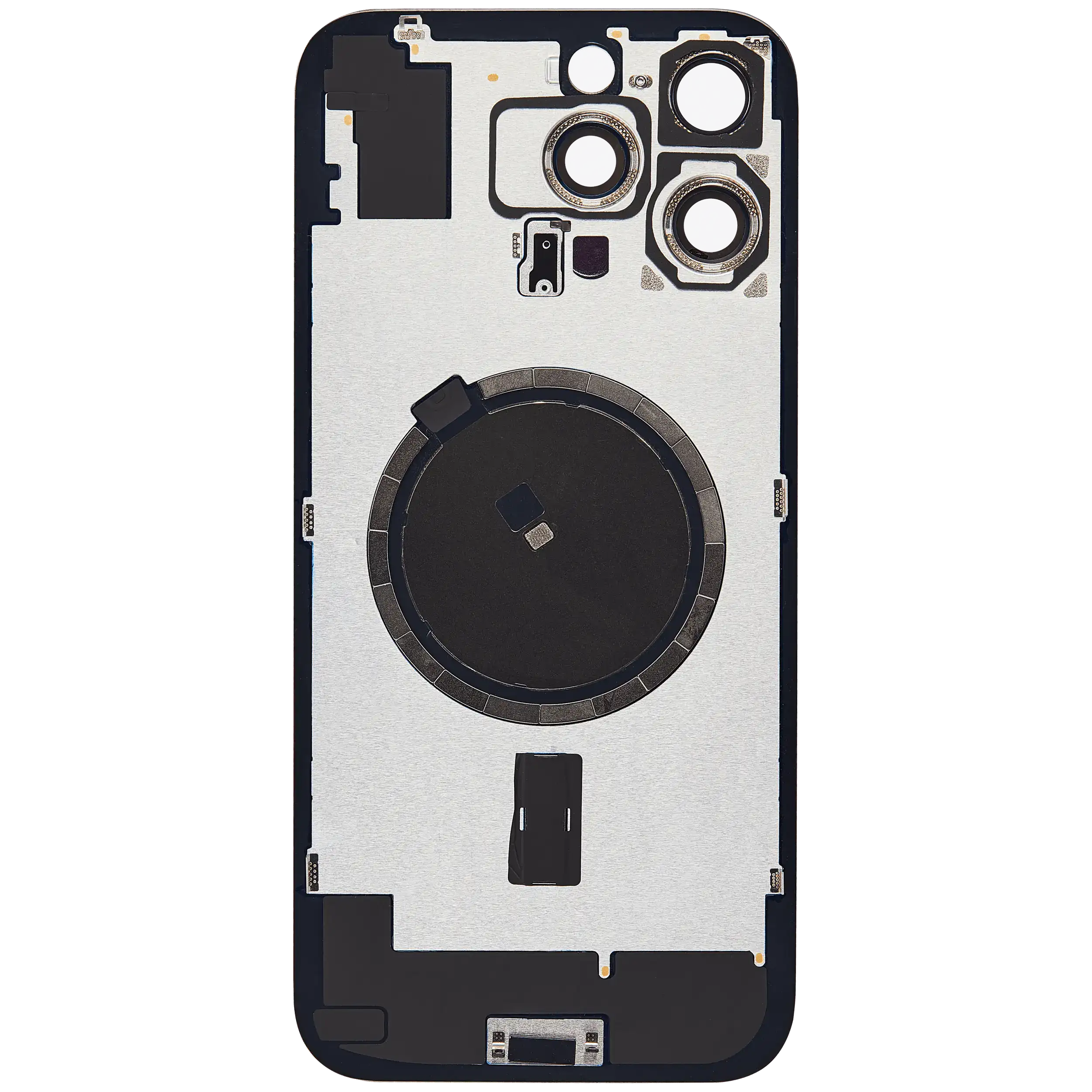 Back Glass With Steel Plate With MagSafe Magnet Pre-Installed Compatible For iPhone 16 Pro Max (No Logo) (Desert Titanium)
