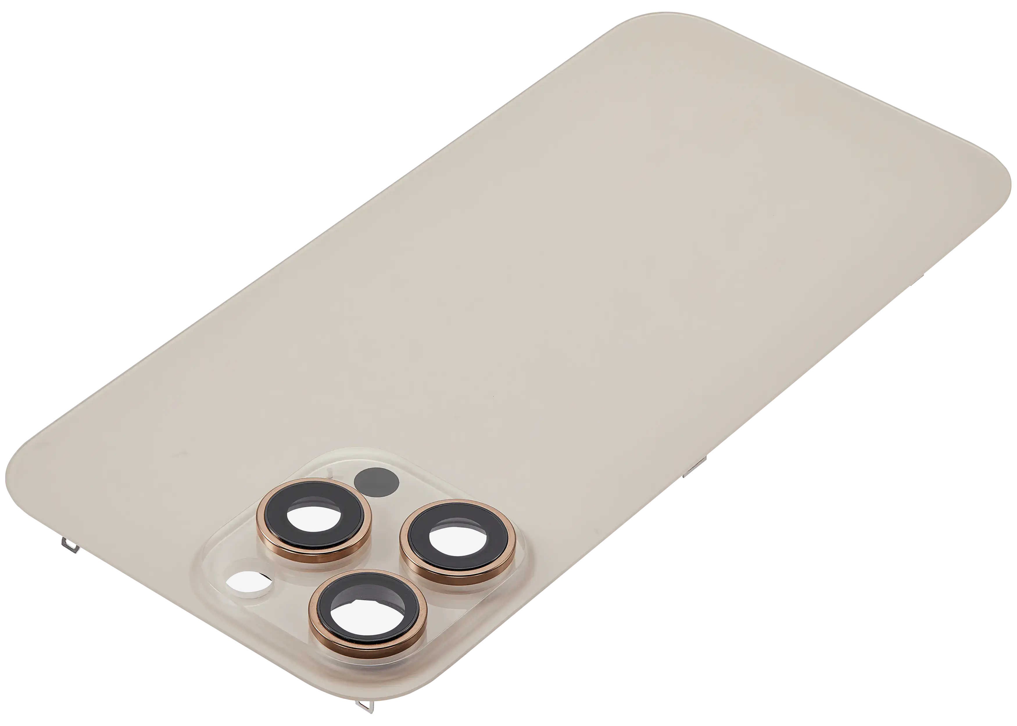 Back Glass With Steel Plate With MagSafe Magnet Pre-Installed Compatible For iPhone 16 Pro Max (No Logo) (Desert Titanium)