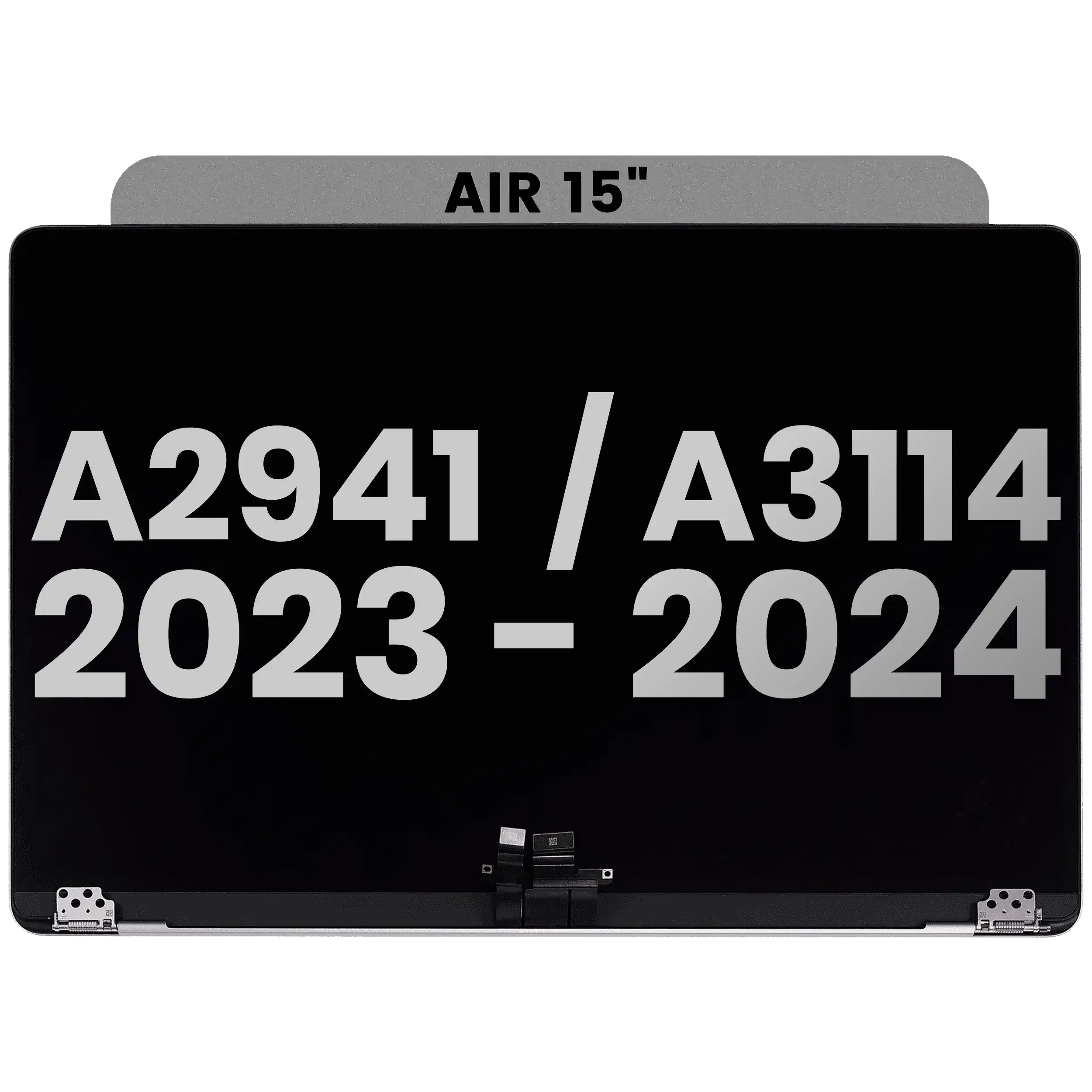Complete LCD Display Assembly Compatible For MacBook Air 15" (A2941 / Mid 2023) / Air 15" (A3114 / Mid 2024) (Used OEM Pull: Grade A) (Space Gray)