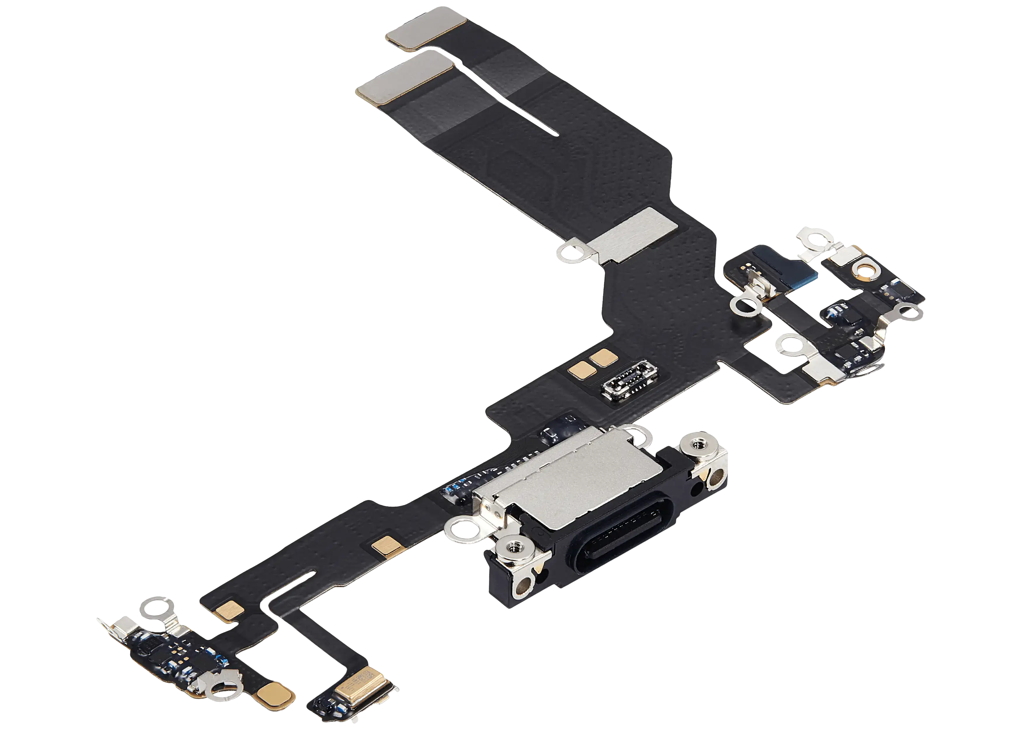 Charging Port Flex Cable Compatible For iPhone 16e (Premium) (Black)