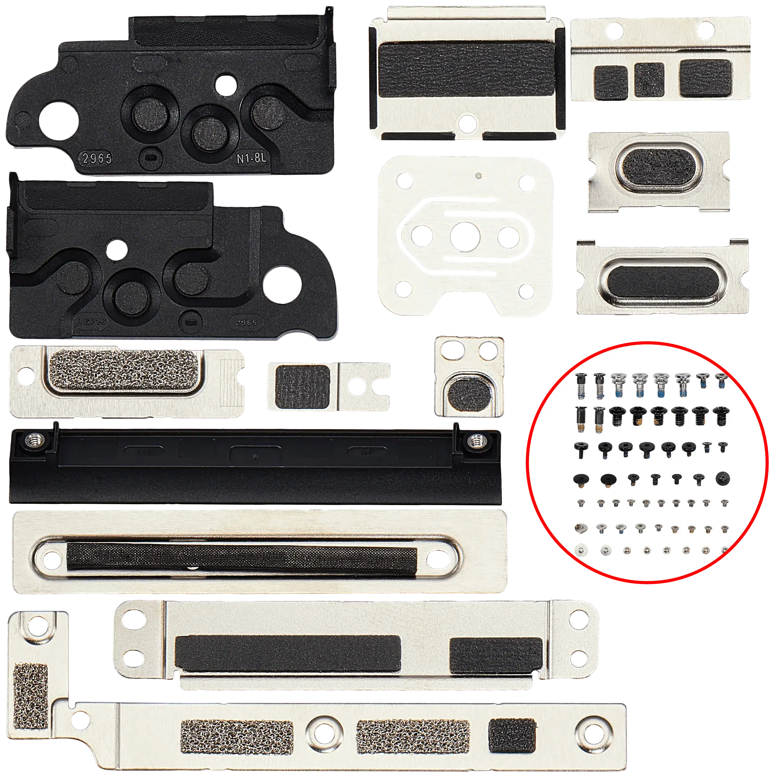 Full Set Small Metal Bracket And Screw Set Compatible For MacBook Air 13" (A3113 / Mid 2024)