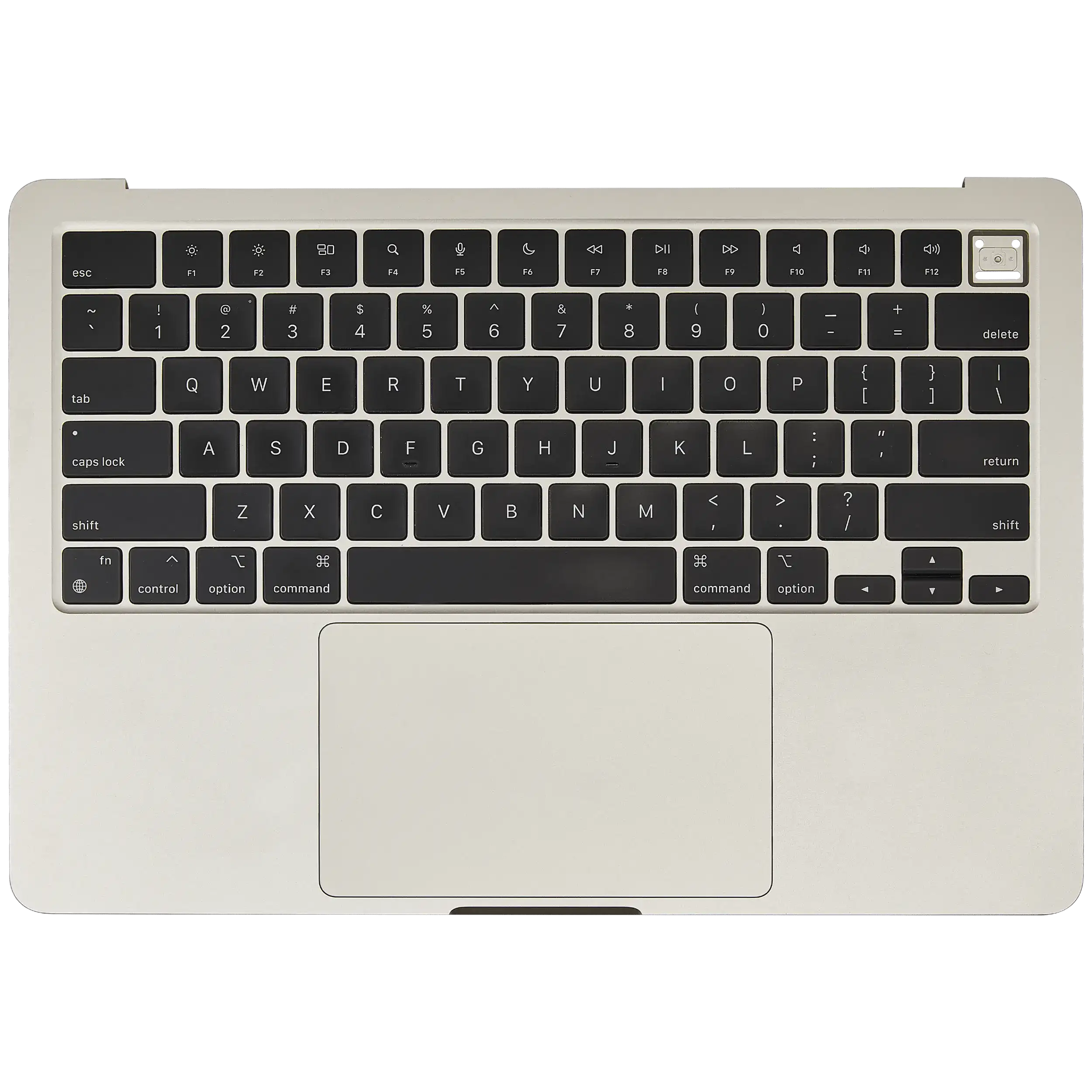 Top Case Assembly With Battery And Keyboard Compatible For MacBook Air 13" (A3113 / Mid 2024) (Starlight) (US Keyboard)