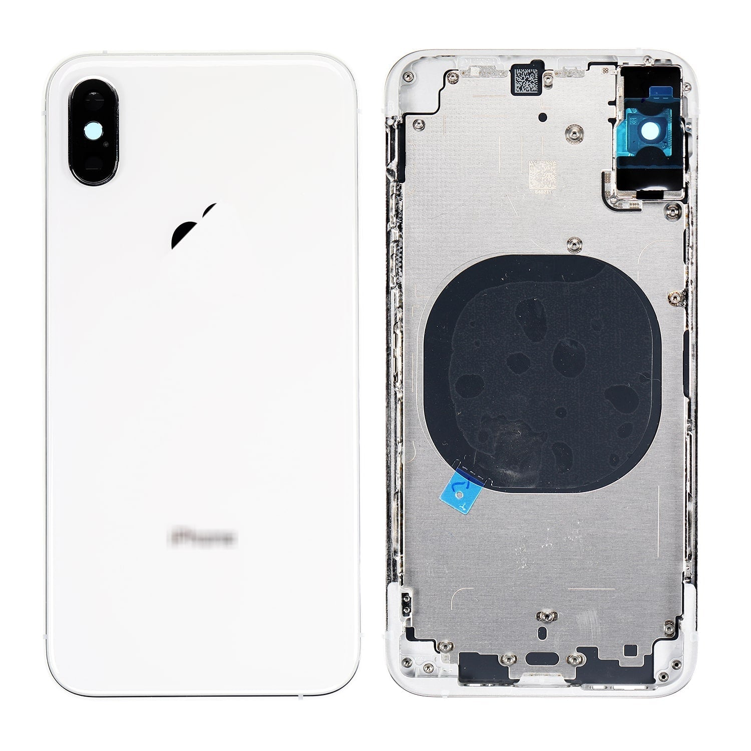 REAR HOUSING WITH FRAME - SILVER FOR IPHONE XS