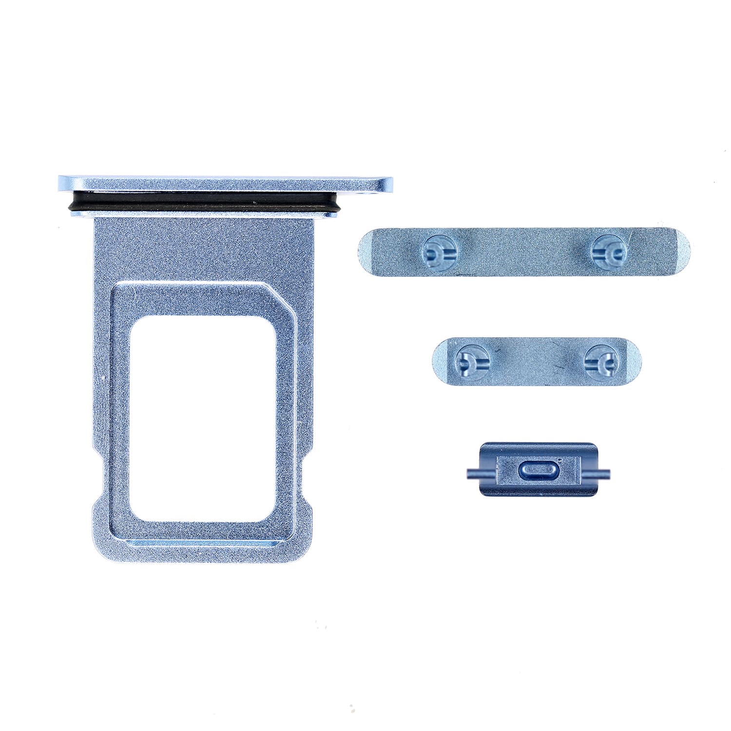 BLUE SIDE BUTTONS SET WITH SINGLE SIM CARD TRAY FOR IPHONE XR