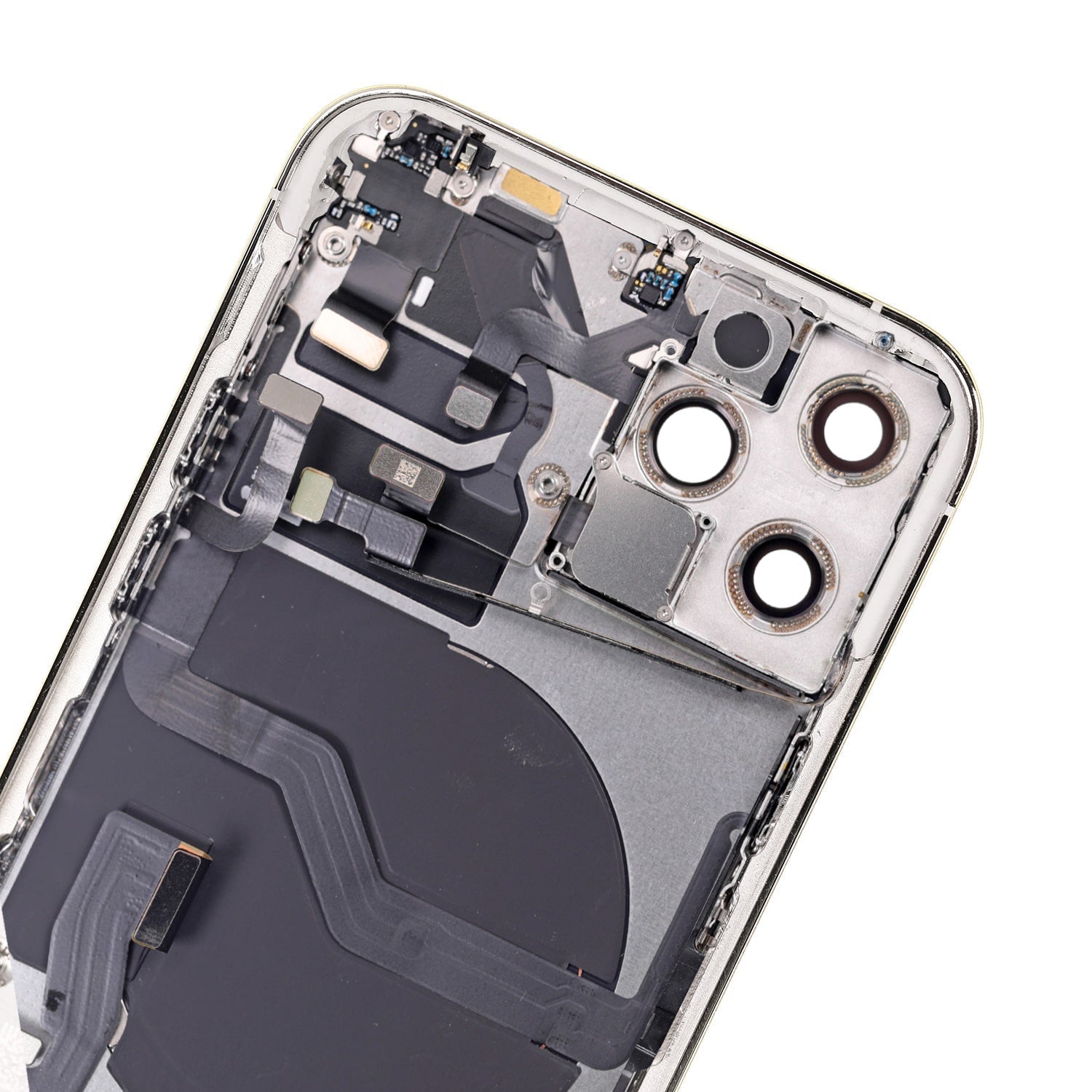 SILVER BACK COVER FULL ASSEMBLY  FOR IPHONE 12 PRO