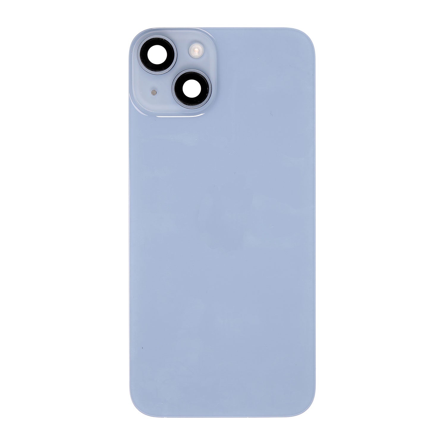 Replacement Back Cover Glass with Back Panel Frame for iPhone 14 (Blue)