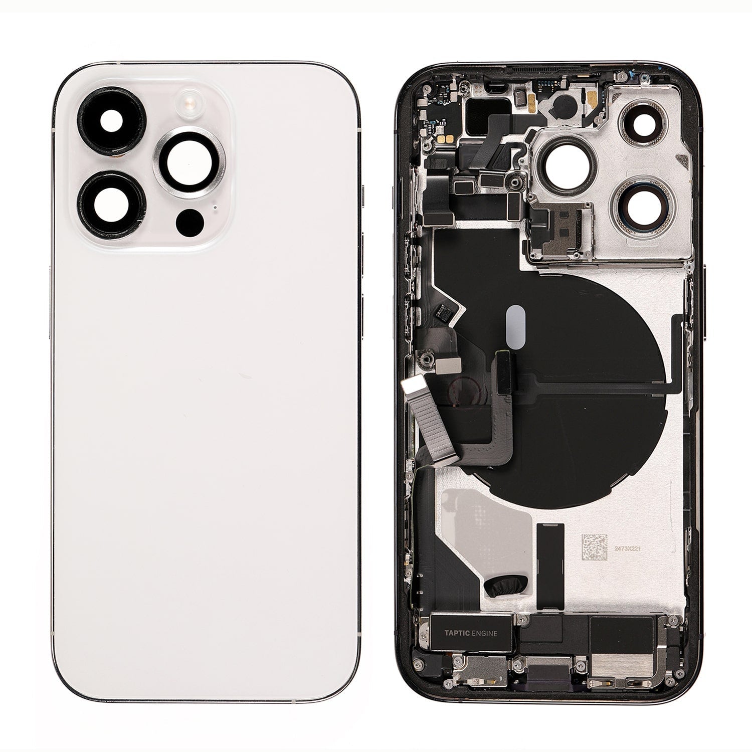 Replacement for iPhone 14 Pro Back Cover Full Assembly - Silver