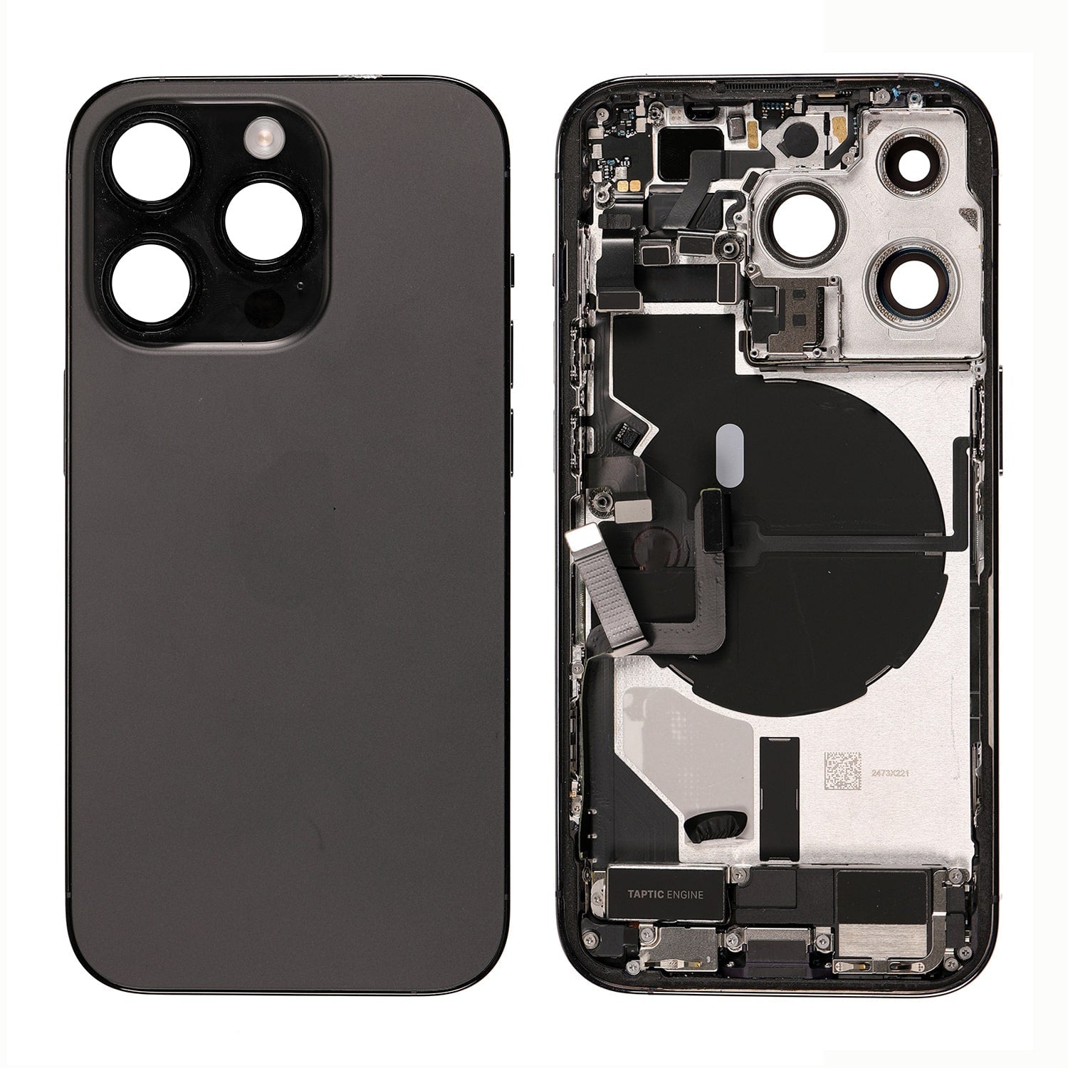 Replacement for iPhone 14 Pro Back Cover Full Assembly - Space Black