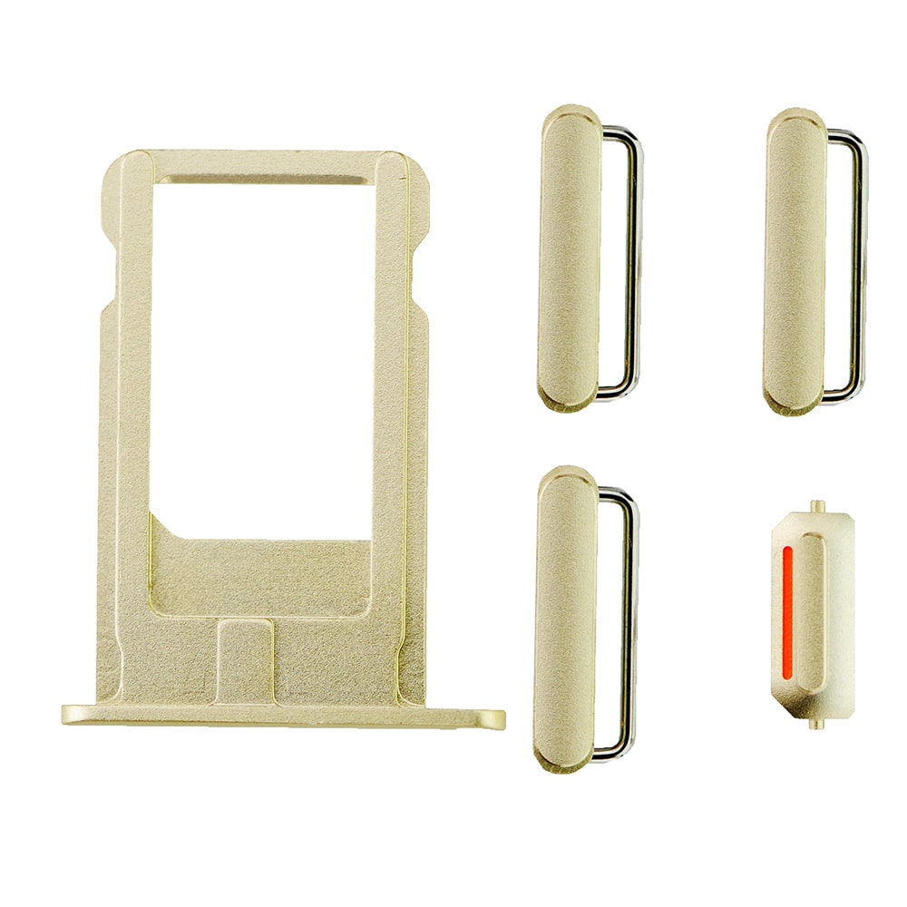 GOLD SIDE BUTTONS SET WITH SIM TRAY FOR IPHONE 6 PLUS