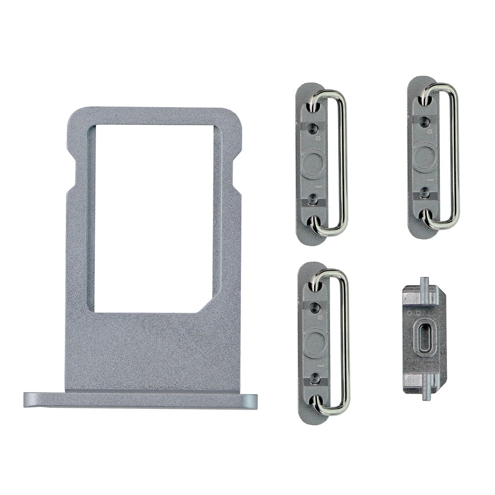 GRAY SIDE BUTTONS SET WITH SIM TRAY FOR IPHONE 6 PLUS