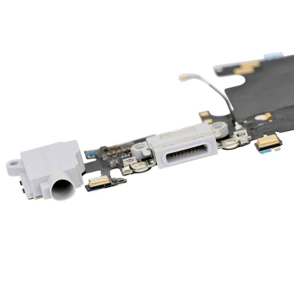 WHITE HEADPHONE JACK WITH CHARGING CONNECTOR FLEX CABLE FOR IPHONE 6S