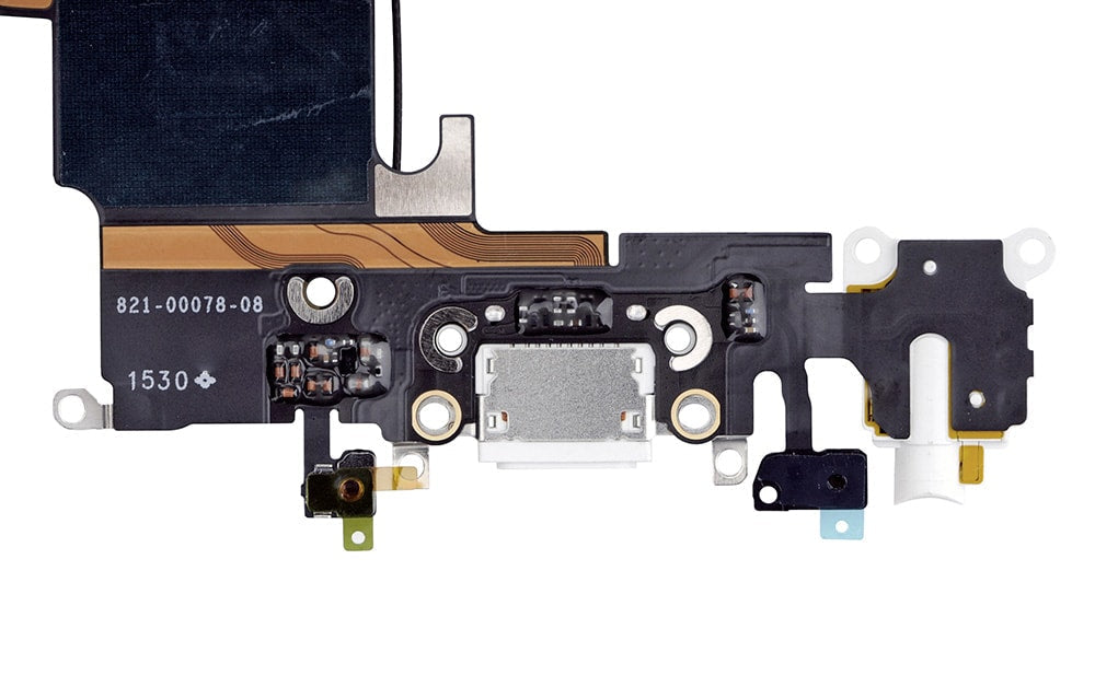 DARK GREY HEADPHONE JACK WITH CHARGING CONNECTOR FLEX CABLE FOR IPHONE 6S