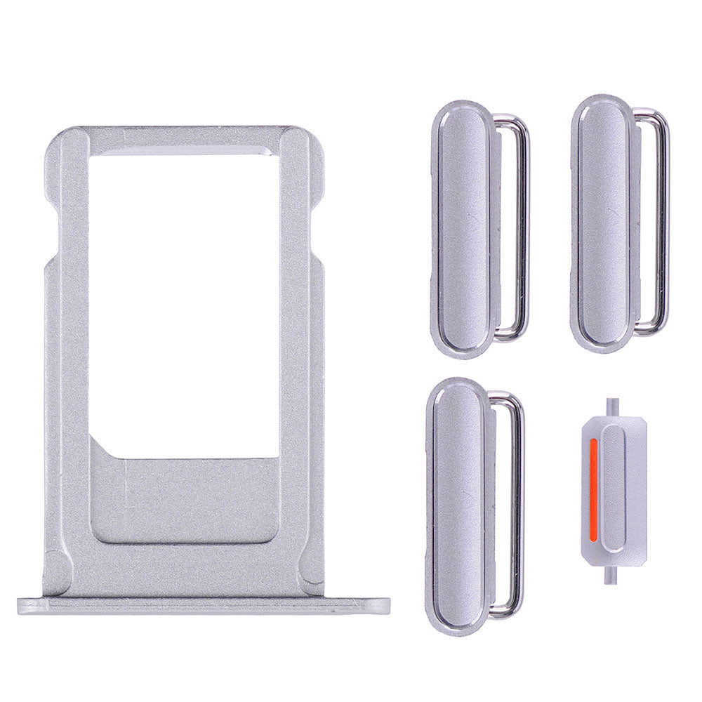 SILVER SIDE BUTTONS SET WITH SIM TRAY FOR IPHONE 6S PLUS